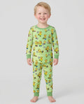 Brasil Soccer Fan Family Matching Bamboo Two Piece Long Sleeve Pajama Set