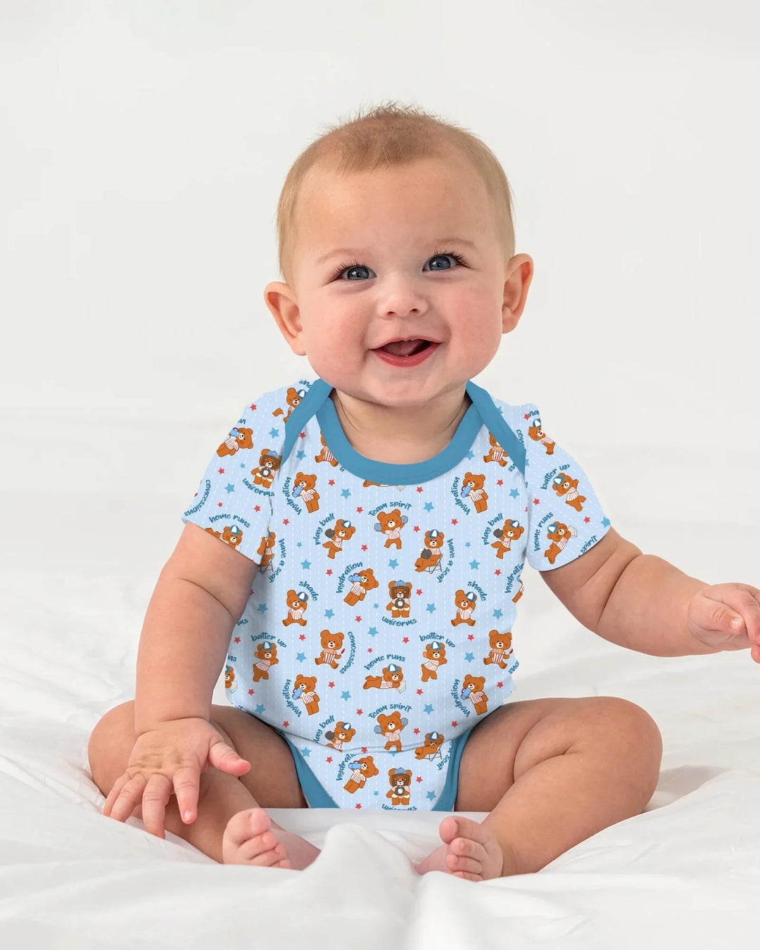 Born To Play Baseball Bamboo Bodysuit