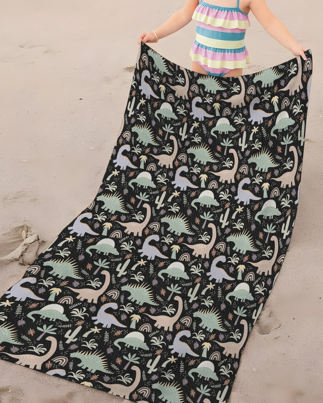 Marine Jurassic Dschungel Bambus Badeponcho