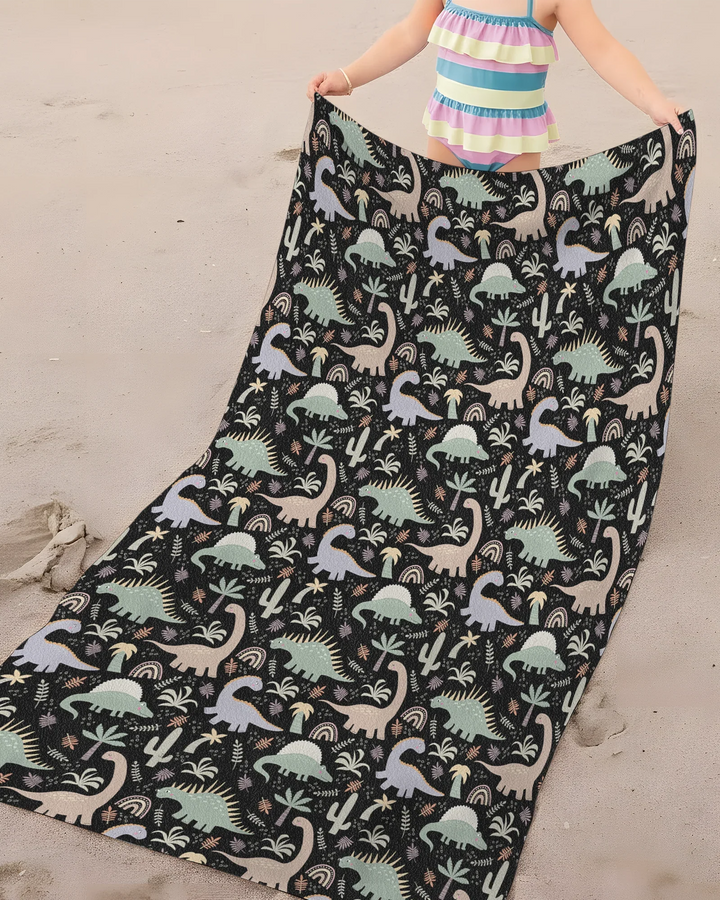 Marine Jurassic Dschungel Bambus Badeponcho
