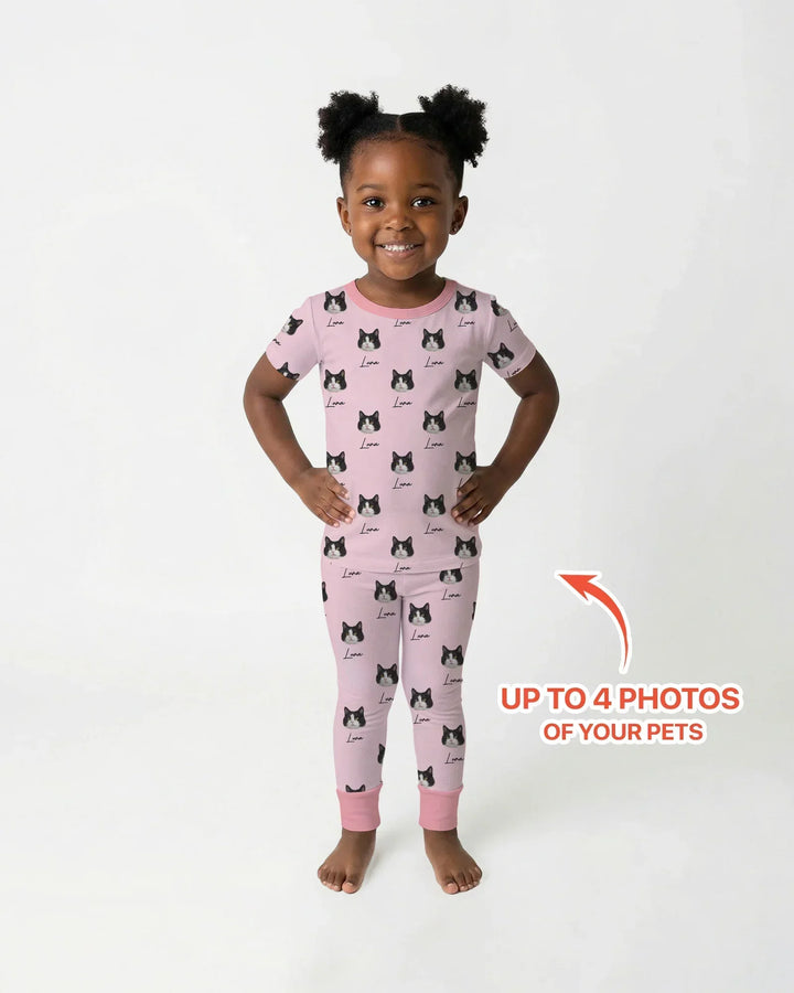 Zweiteiliges, kurzärmliges Pyjama-Set mit Marienkäfern