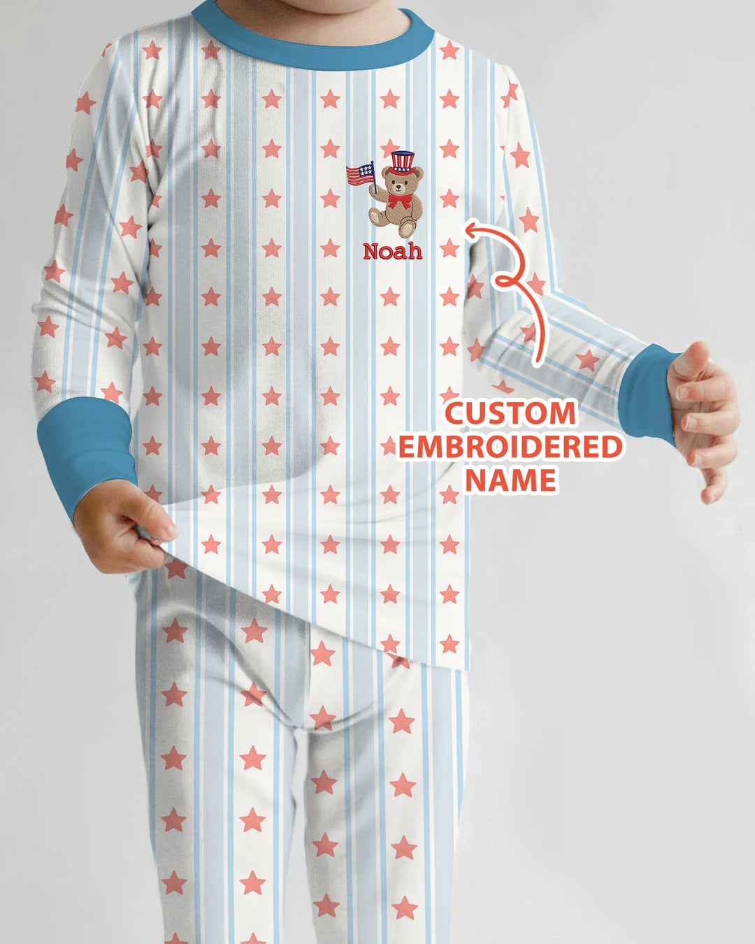 Zweiteiliges Langarm-Pyjama-Set mit Sommerfrüchten