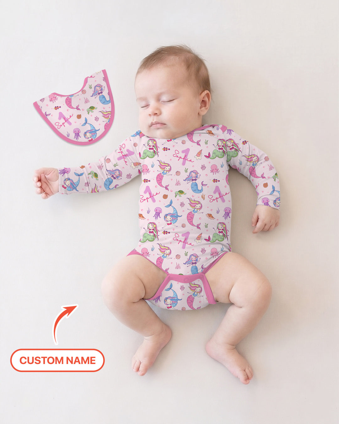 Gerippte Babykleidung mit individuellem Foto - Weich &amp; Skizzenhaft