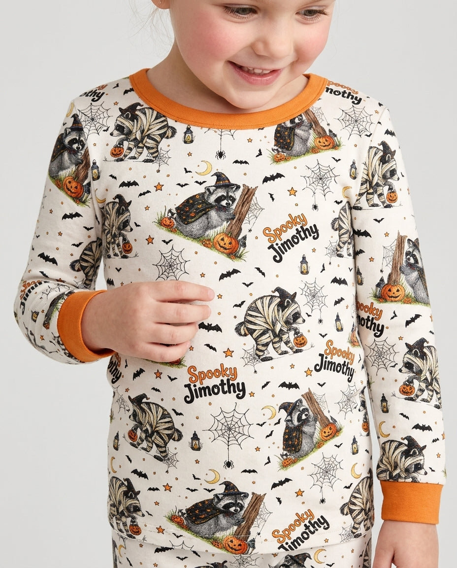 Spooky Jimothy Bamboo Two Piece Long Sleeve Pajama Set