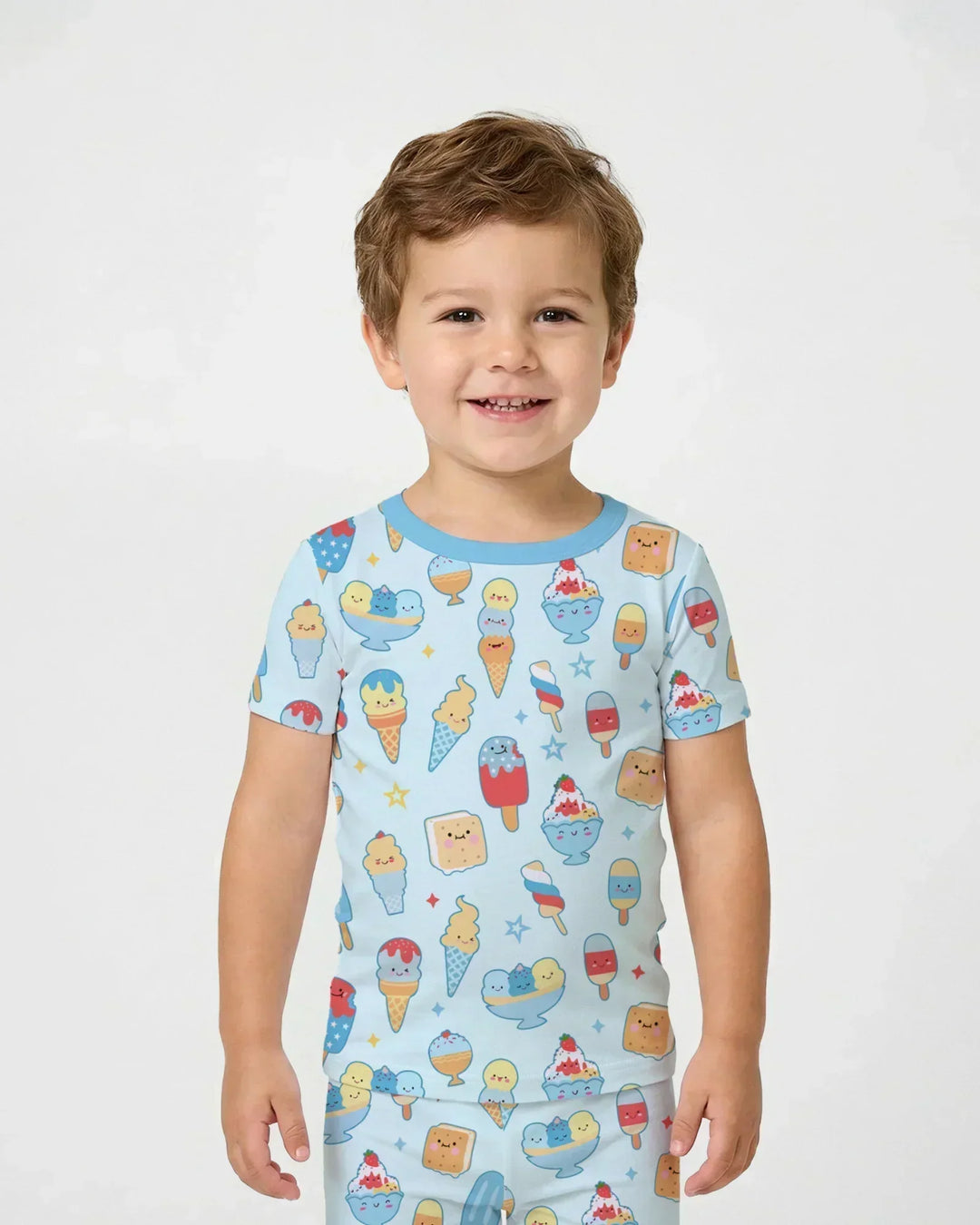 American Ice cream Two Piece Short Sleeve Pajama Set