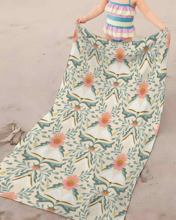 Blooming Stories Bamboo Beach Towel