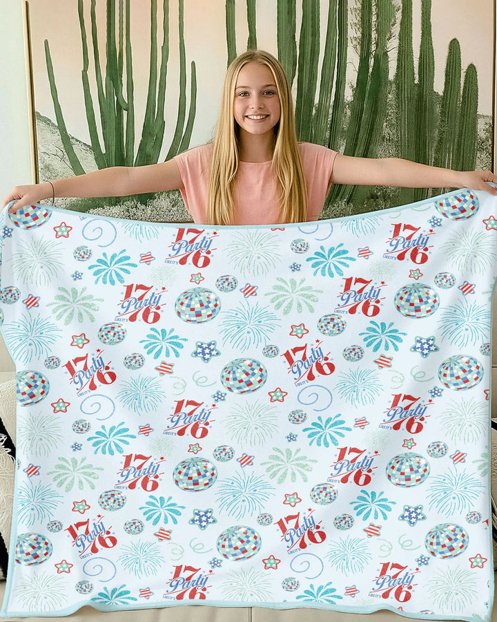 Land Of Free Family Matching Bamboo Blanket