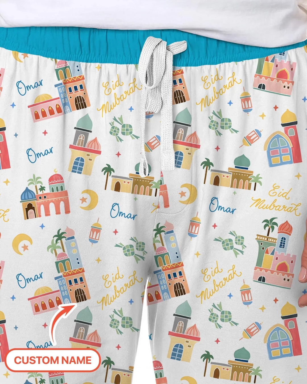 Eid Mubarak Custom Name Men's Pajama Set