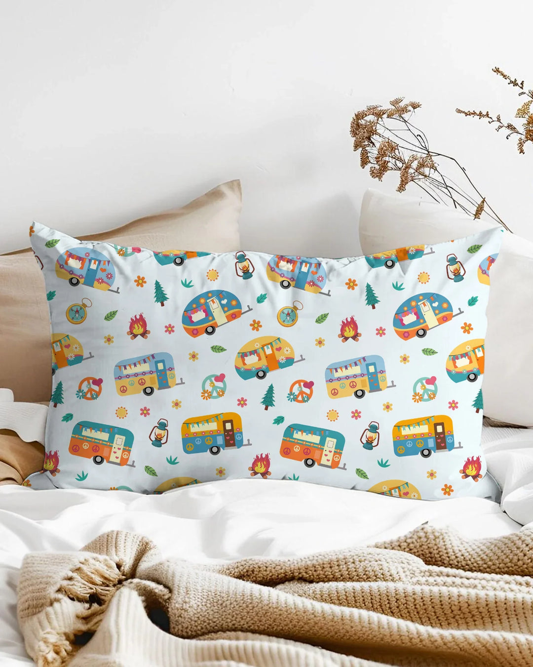 Happy Little Camper Bamboo Pillow Case