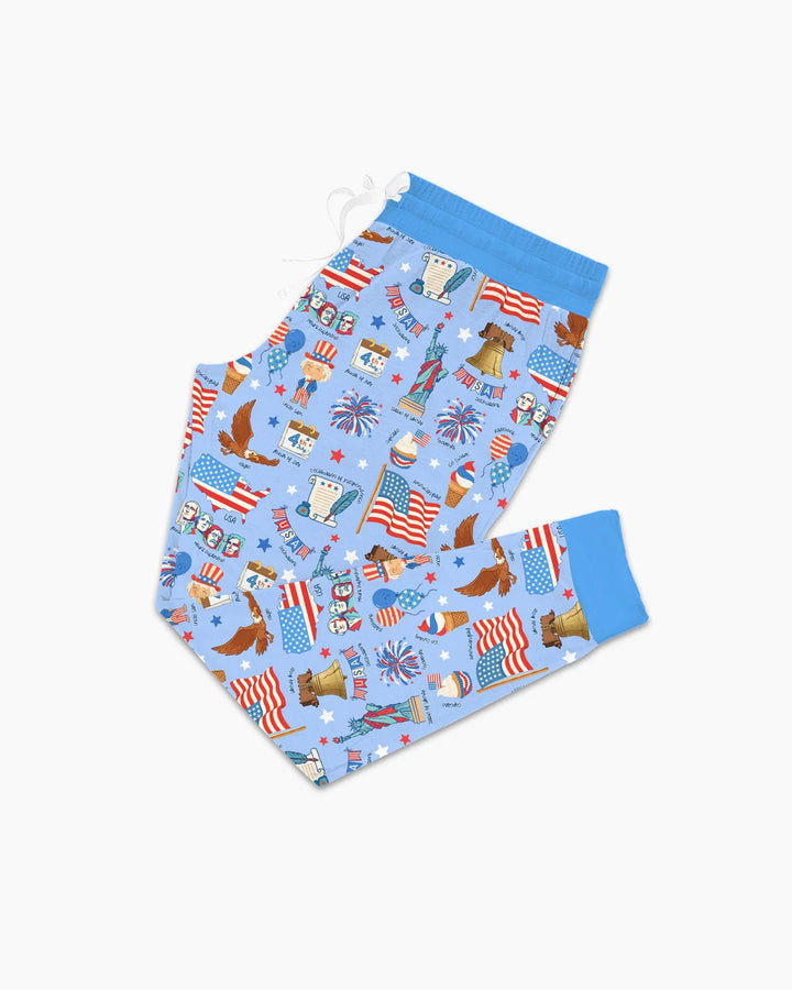 Handgezeichnetes patriotisches kultiges Bambus-Damen-Pyjama-Set