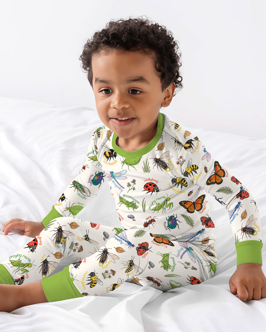 Bug Learning Bamboo Two Piece Long Sleeve Pajama Set