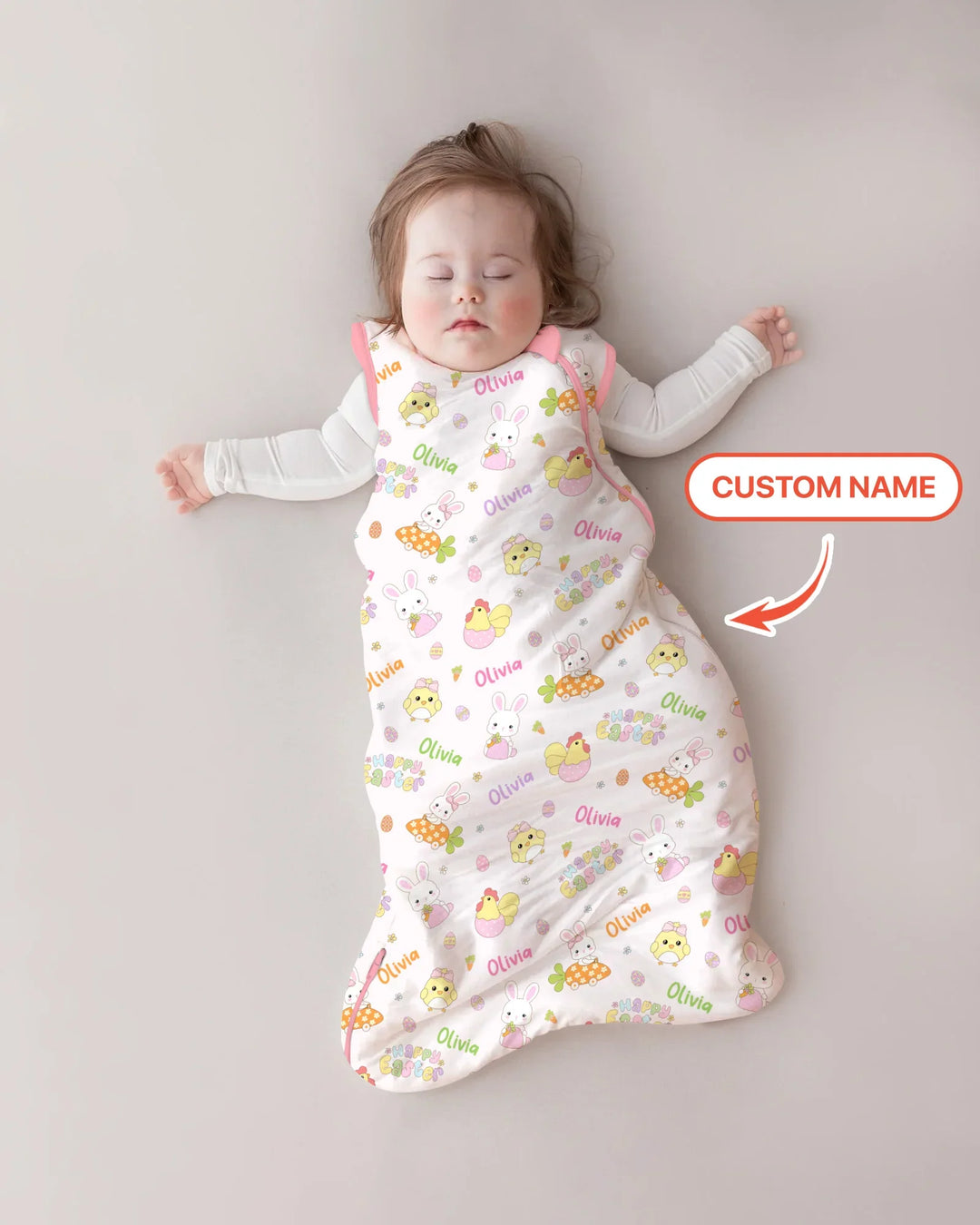 Custom name Happy Easter Sleep Bag