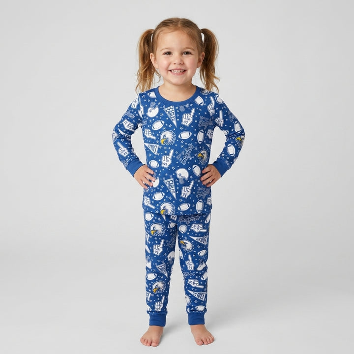 Let's go Eagles Bamboo Two Piece Long Sleeve Pajama Set
