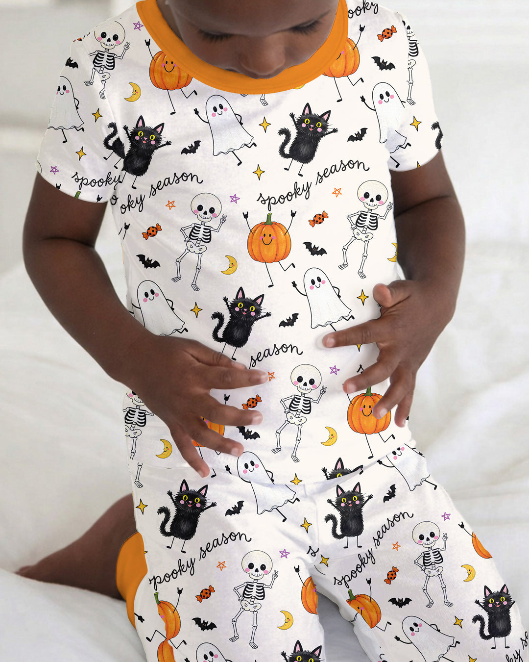 Conjunto de pijama de dos piezas de manga corta de bambú