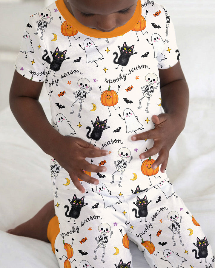 Conjunto de pijama de dos piezas de manga corta de bambú