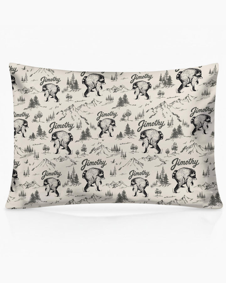 Vintage Jimothy Racoon Family Matching Bamboo Pillow Case