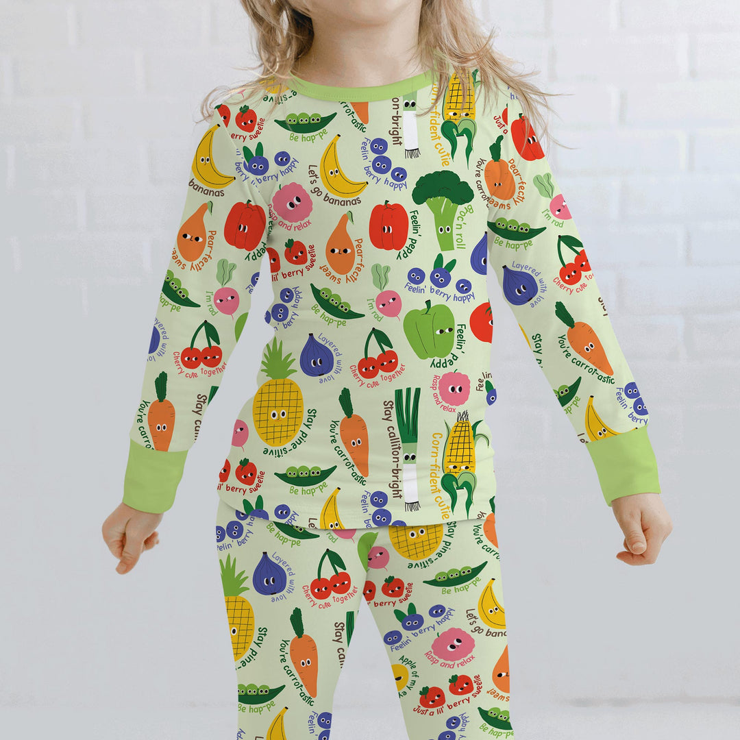 Little Veggie Garden Two Piece Long Sleeve Pajama Set