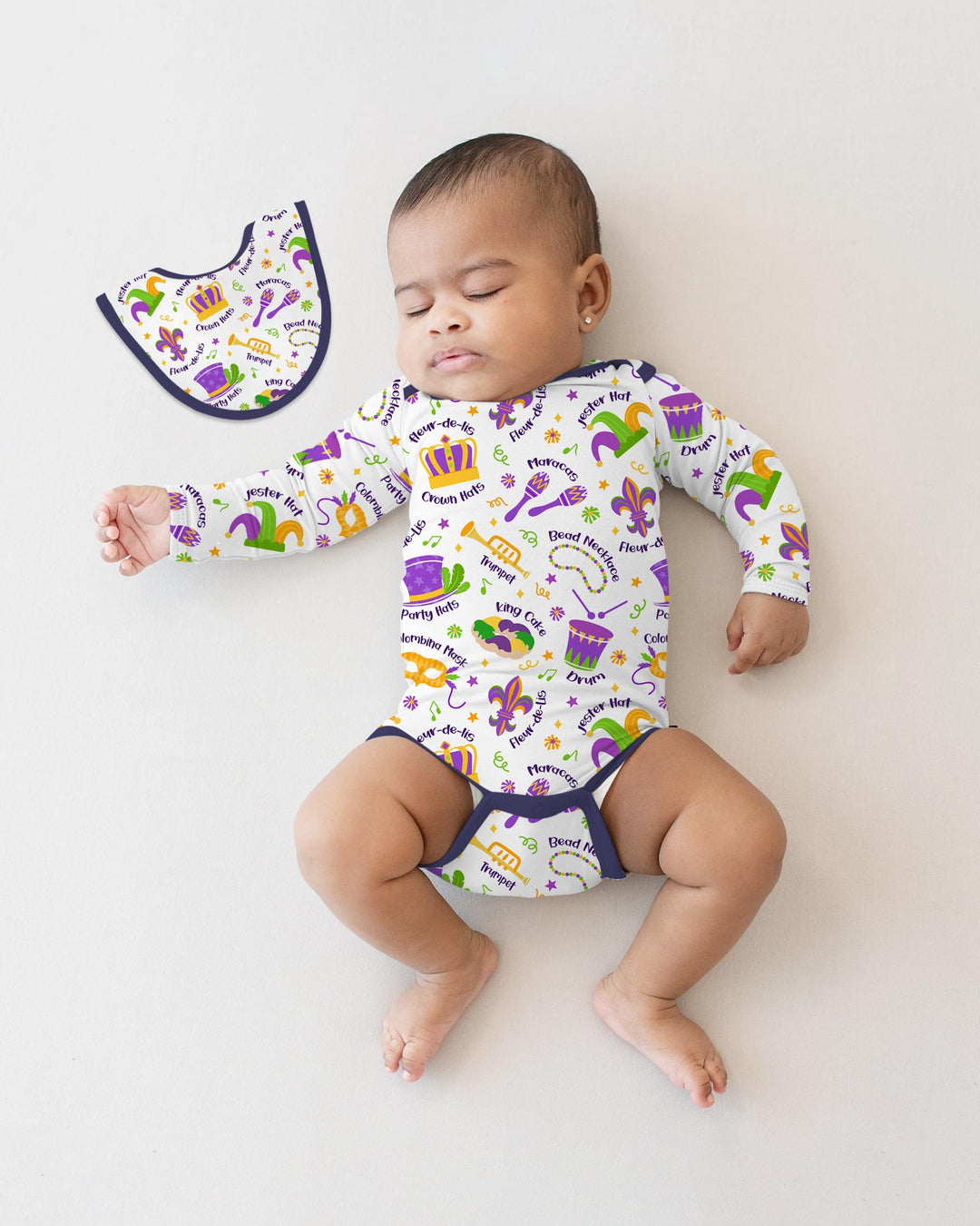 Mardi Gras Family Matching Bodysuit