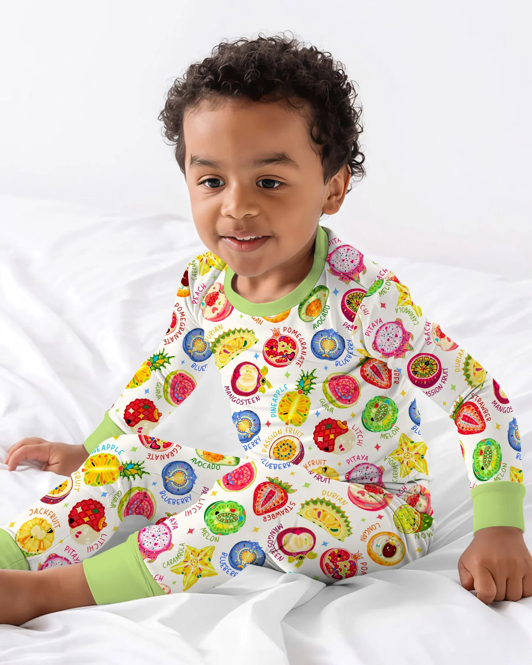 Conjunto de pijama de dos piezas de manga larga de bambú Juicy World