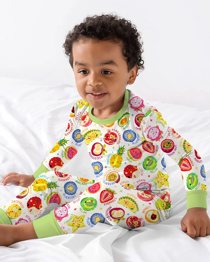 Conjunto de pijama de dos piezas de manga larga de bambú Juicy World
