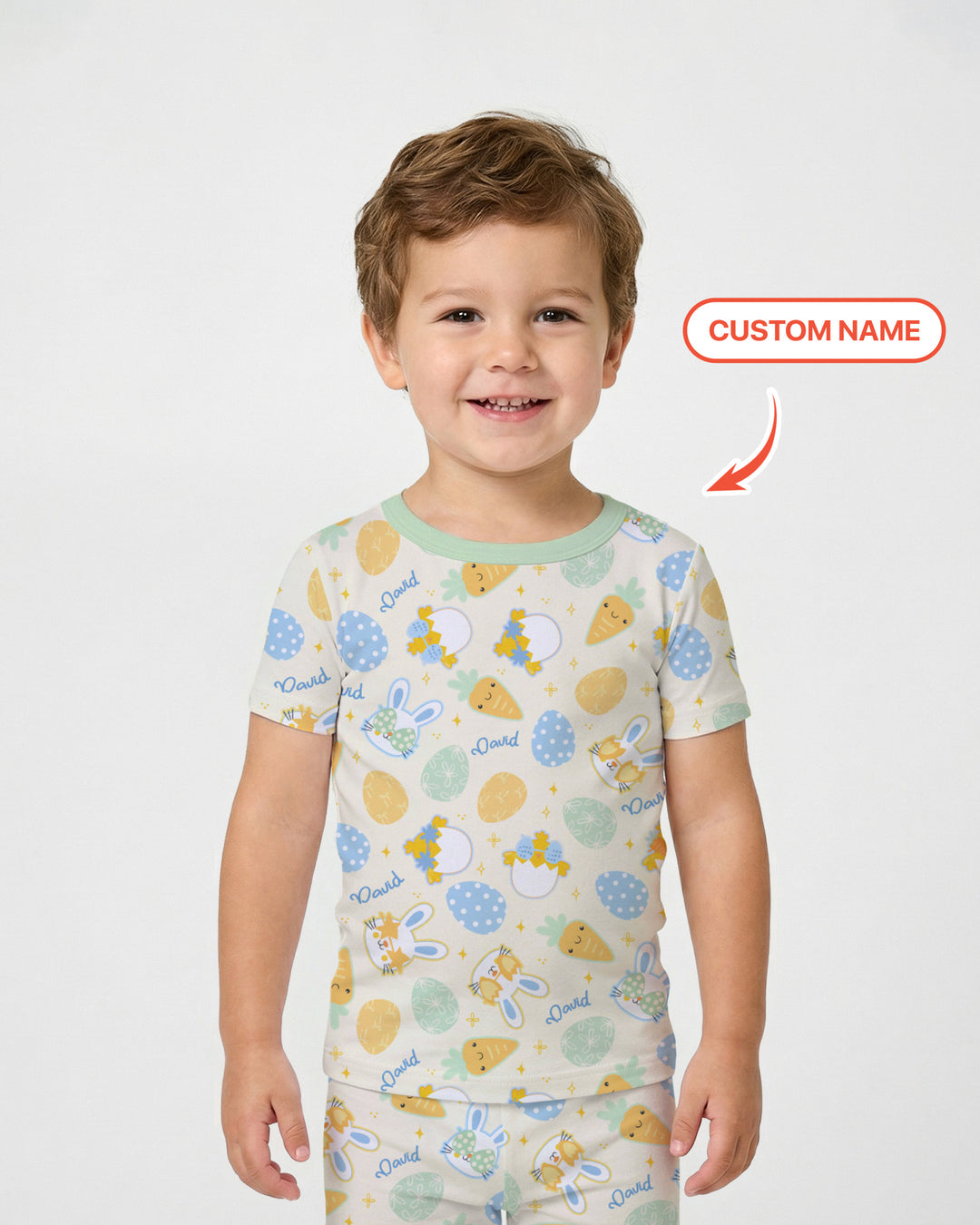 Retro Easter Two Piece Short Sleeve Pajama Set