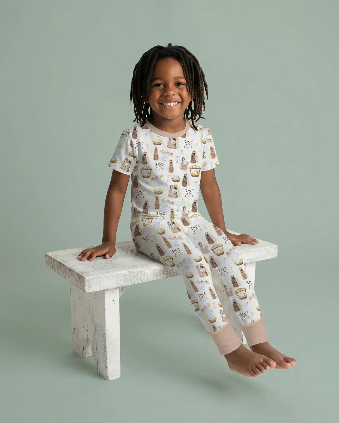 Holy Family Two Piece Short Sleeve Pajama Set