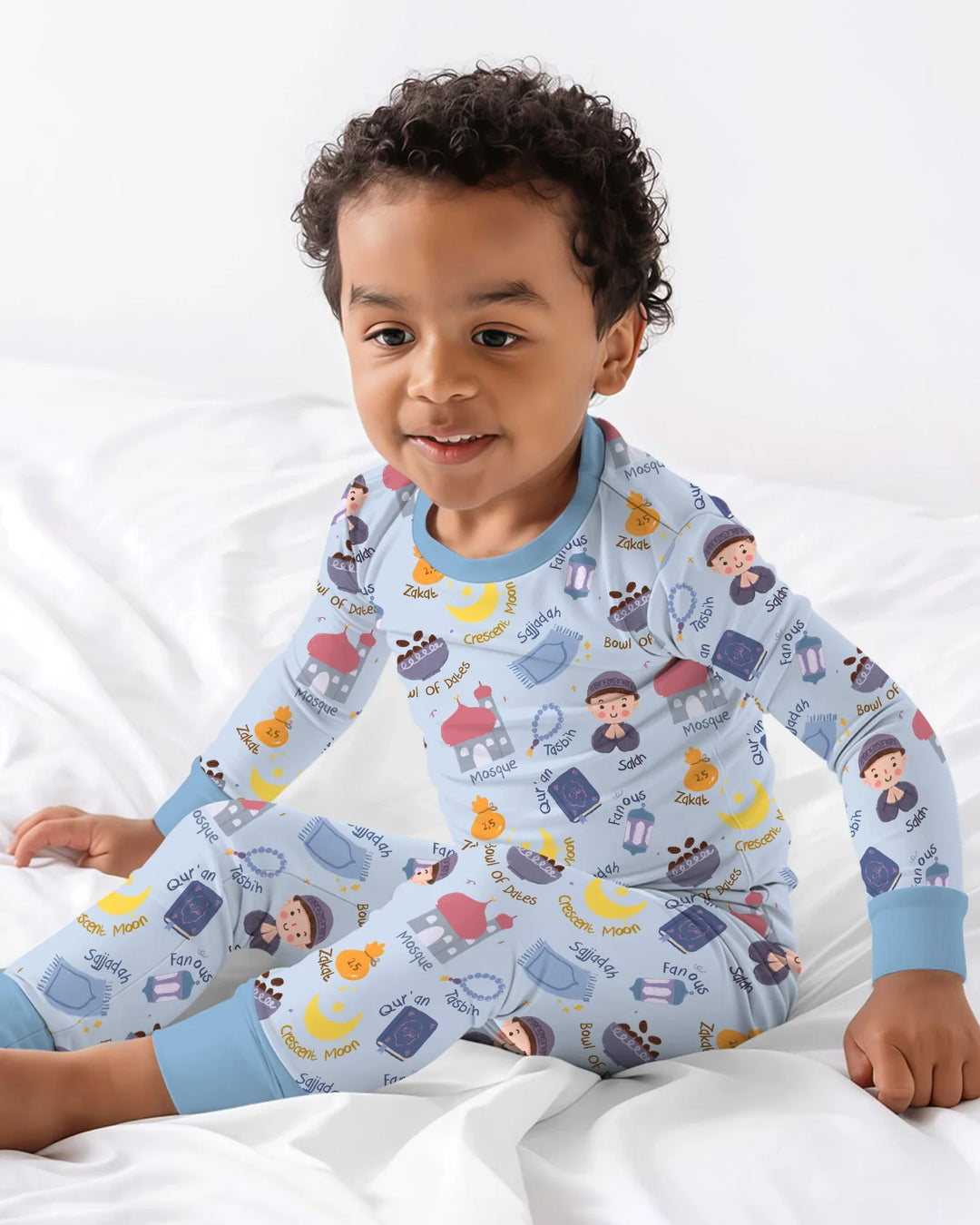 Happy Ramadhan Two Piece Long Sleeve Pajama Set