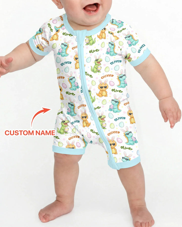 Custom Name Dinosaur on the Hunt Shorty Zippy