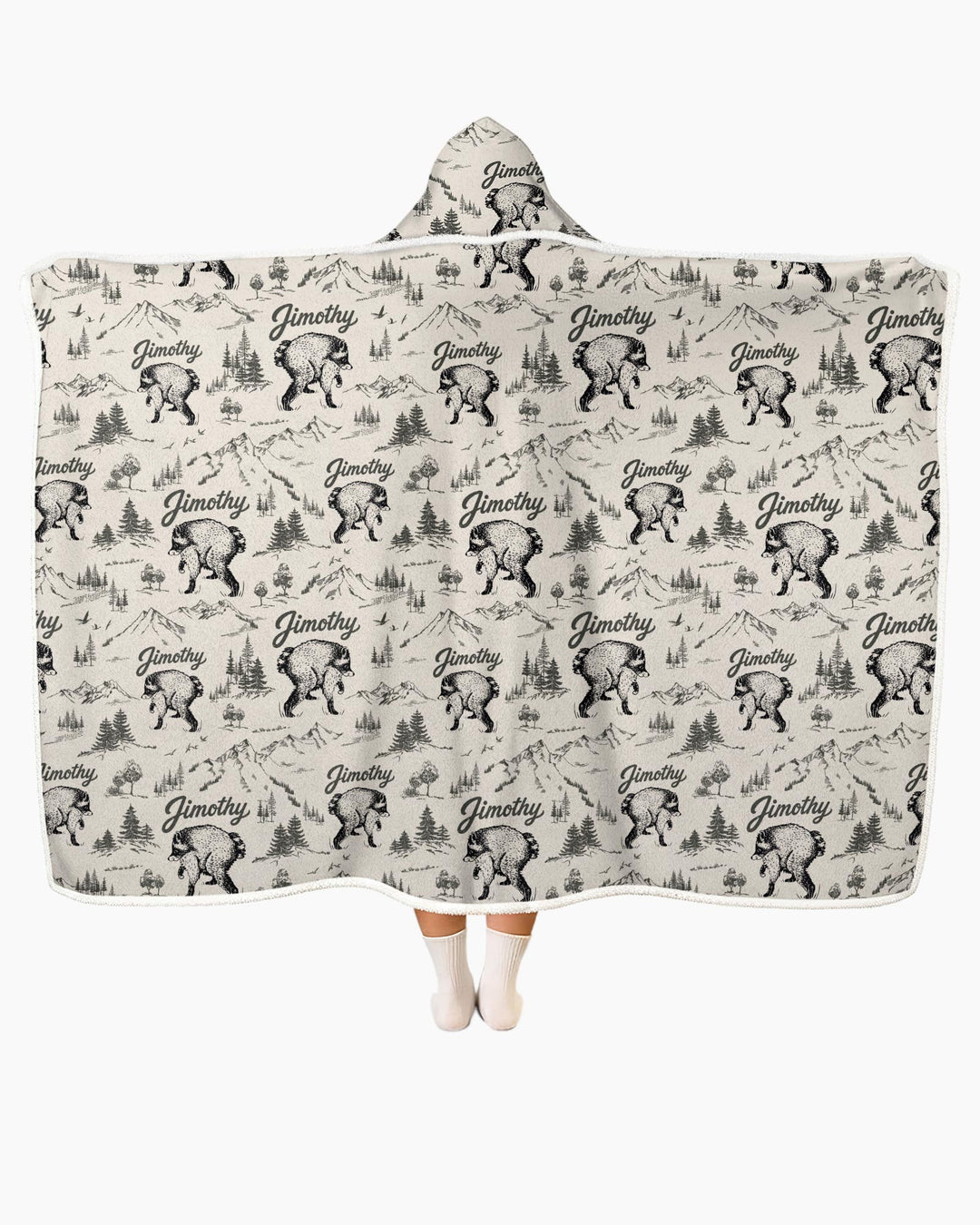 Manta con capucha de bambú para llevar modelo Template