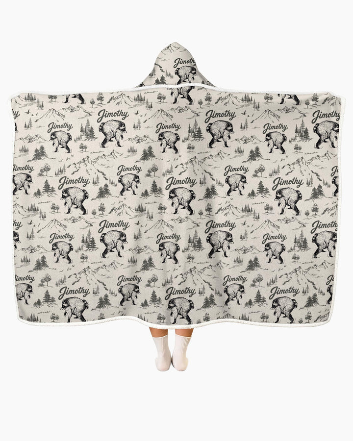 Manta con capucha de bambú para llevar modelo Template