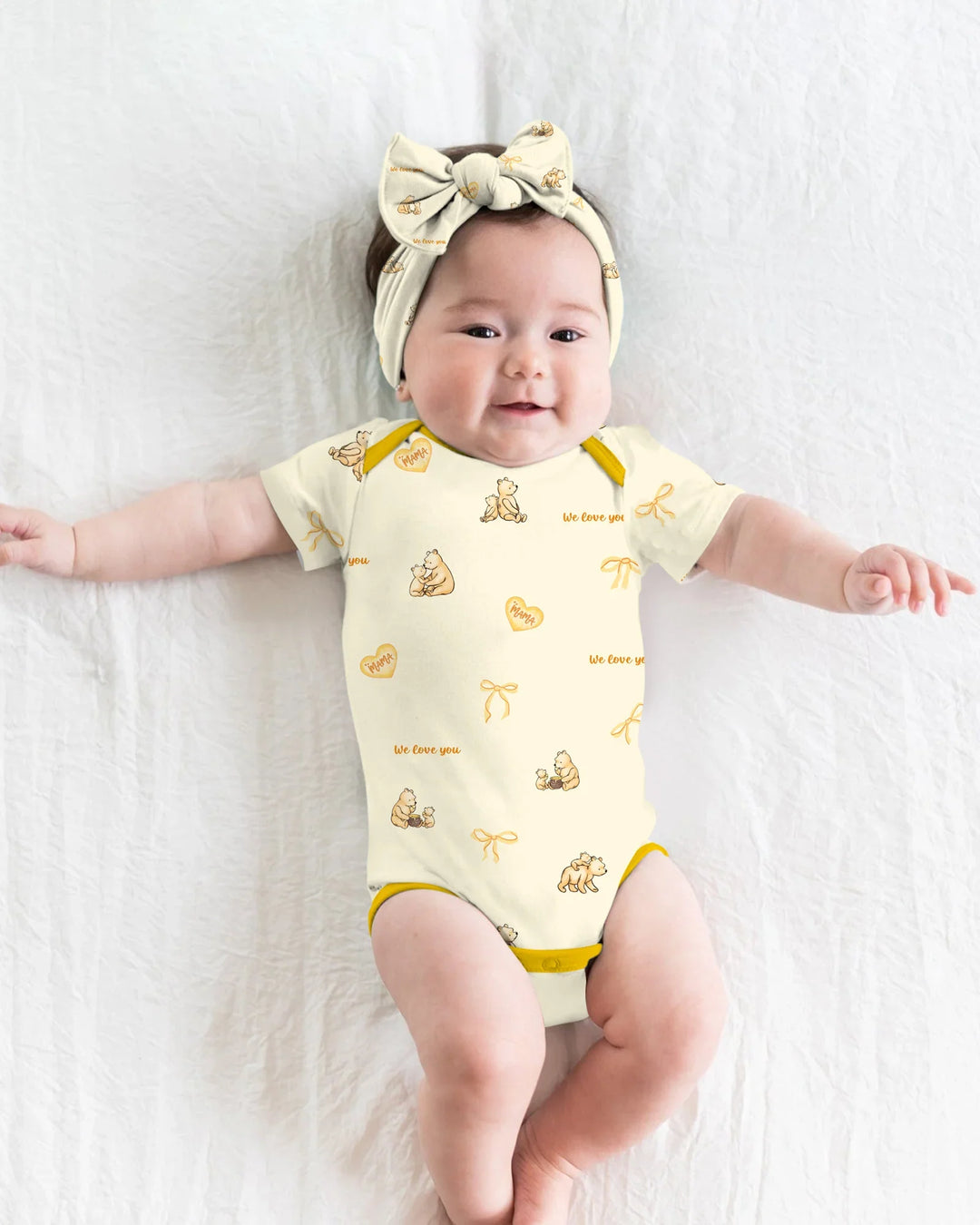 Sweat Yellow Mama Bear Bodysuit