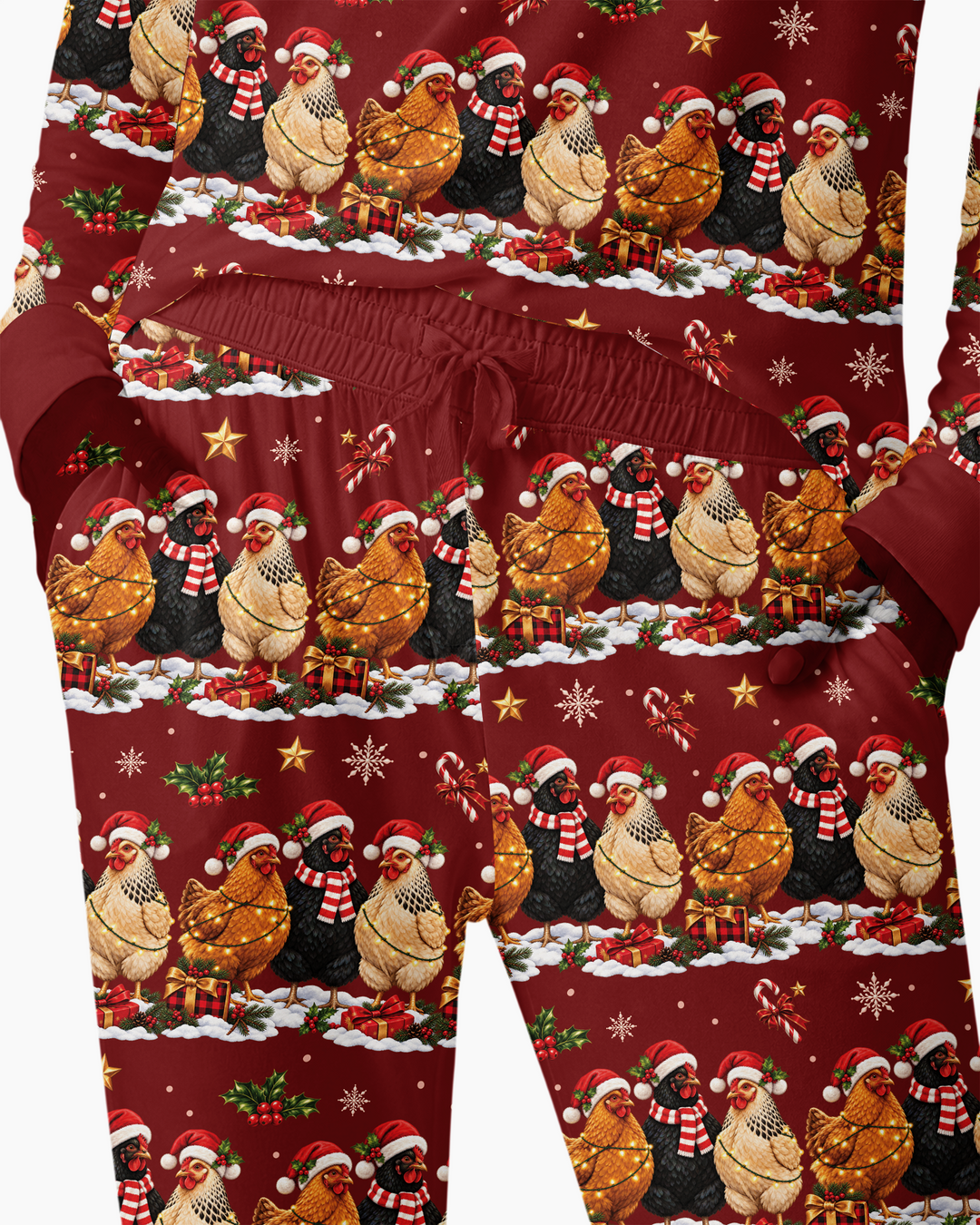 Farm Chicken Christmas Bamboo Women Pajama Set