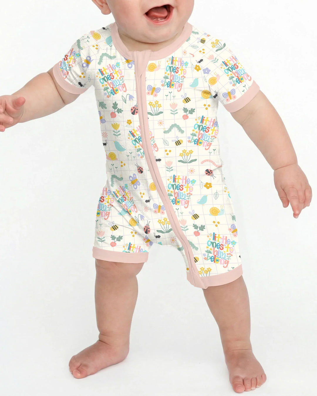 Little Ones To Him Belong Shorty Zippy de bambú