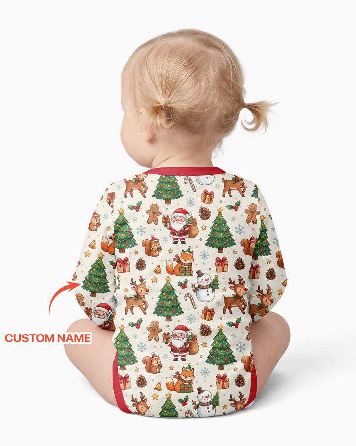 Custom Name When I Wake Up It's Will Be Christmas Bamboo Bodysuit