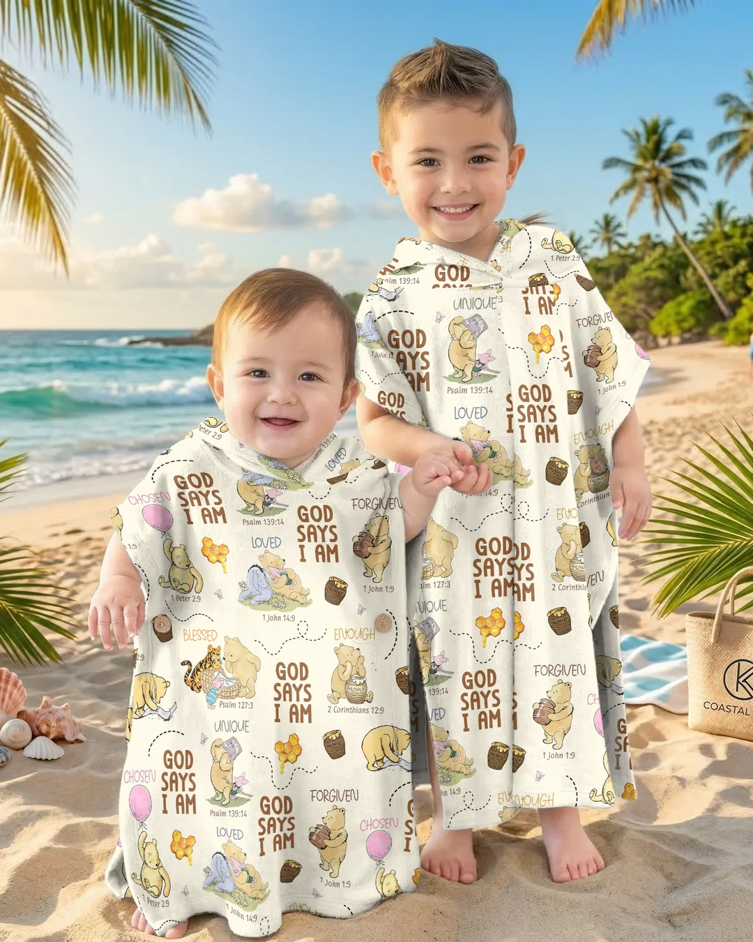 God Says I Am – Little Blessings Bamboo Swim Poncho