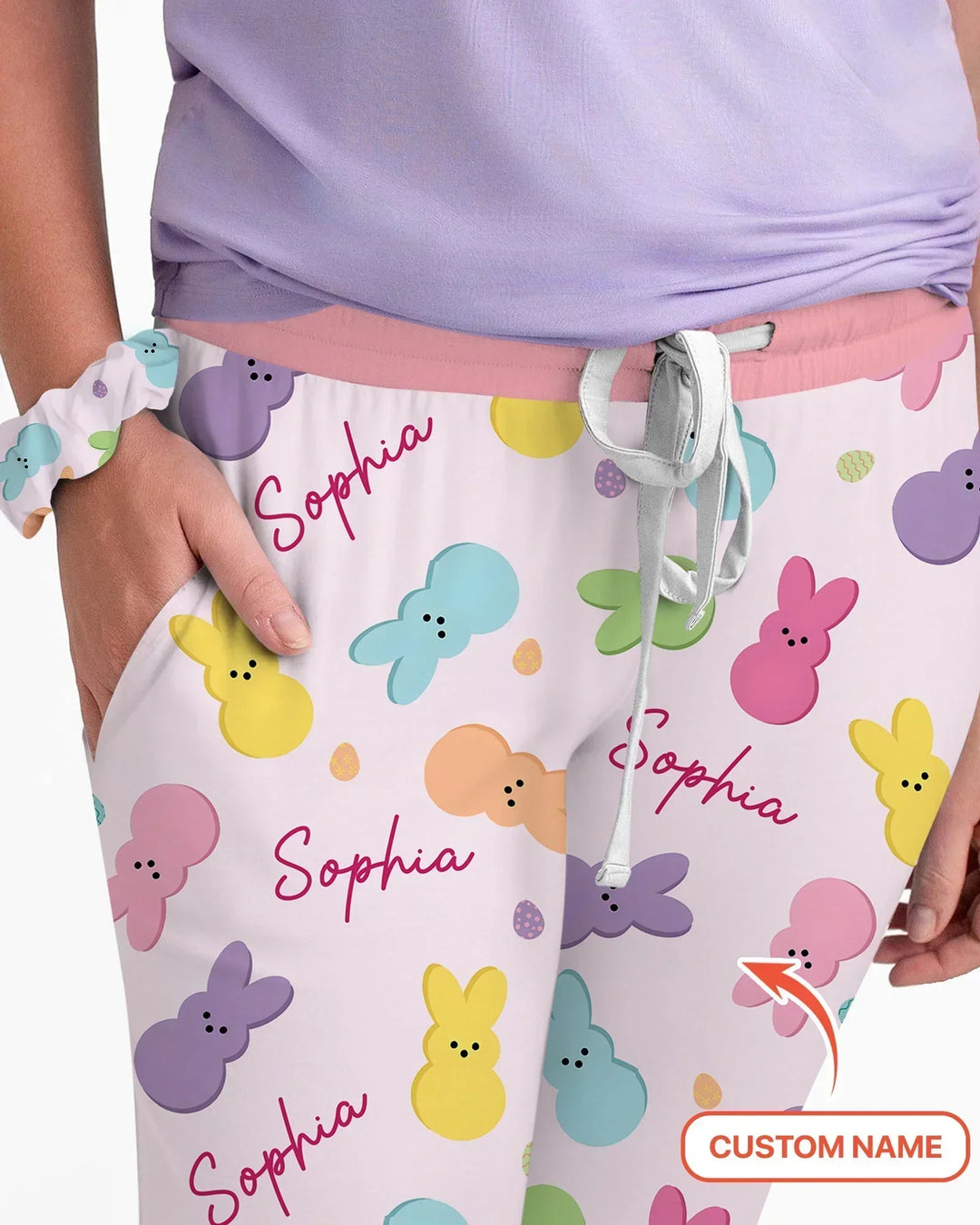 Personalized Easter Bunnies Family Matching Women Pajama Set