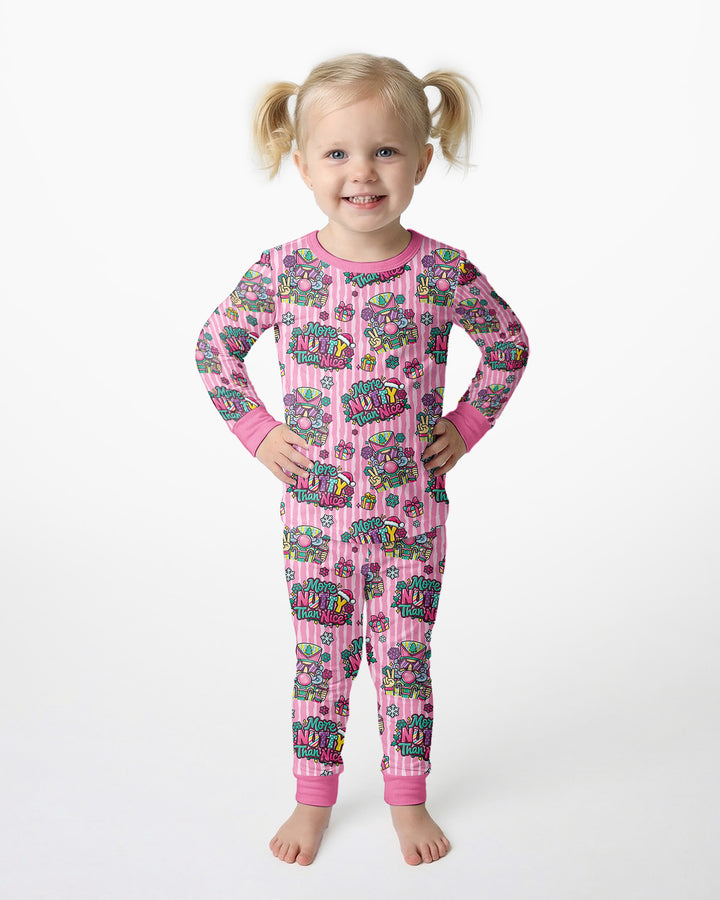 More Nutty Than Nice Bamboo Two Piece Long Sleeve Pajama Set