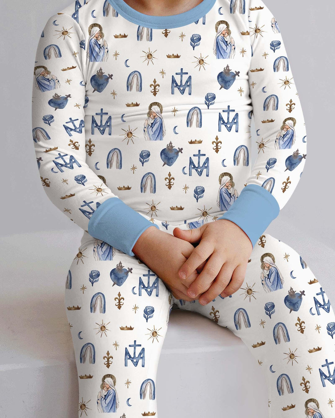 Little Ave Maria Bamboo Two Piece Long Sleeve Pajama Set