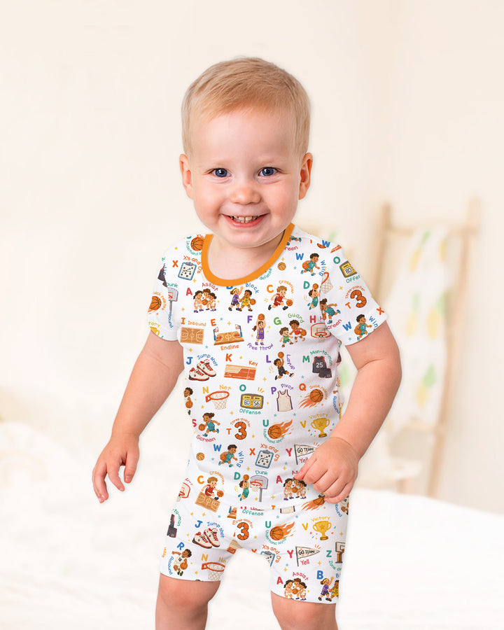 Schlafanzug-Set zweiteilig, kurze Ärmel, kurze Hose, Bambus