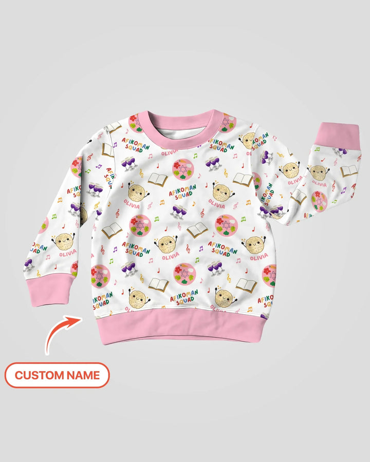Custom Name Passover Afikoman Squad Crewneck Sweatshirt