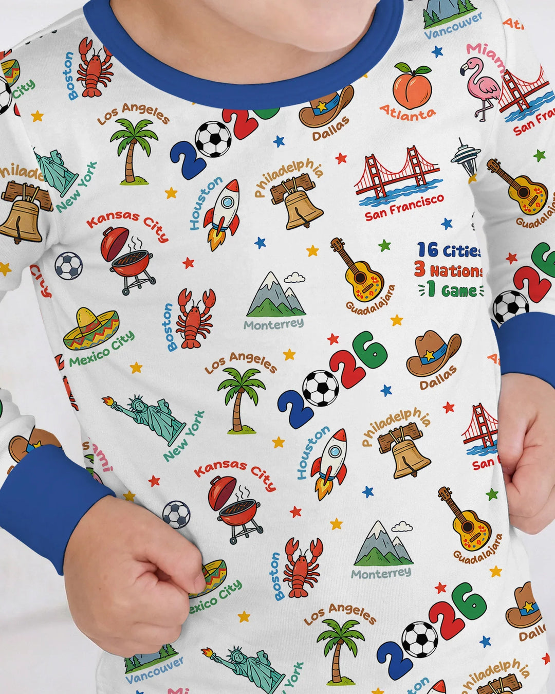Zweiteiliges Langarm-Pyjama-Set mit Sommerfrüchten