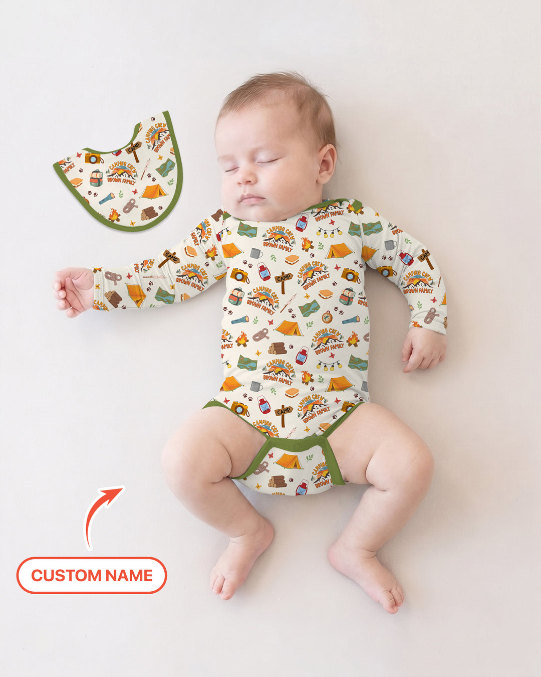 Gerippte Babykleidung mit individuellem Foto - Weich &amp; Skizzenhaft