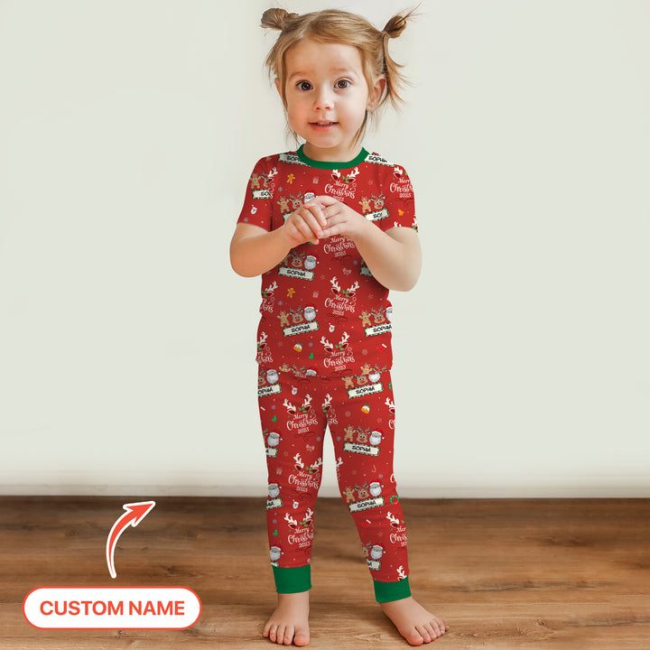 Zweiteiliges, kurzärmliges Pyjama-Set mit Marienkäfern