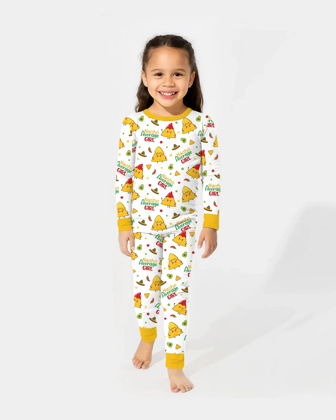 Zweiteiliges Langarm-Pyjama-Set mit Sommerfrüchten