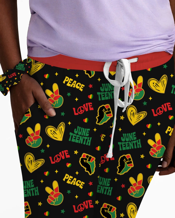 Peace Love Juneteenth Bamboo Women Pajama Set