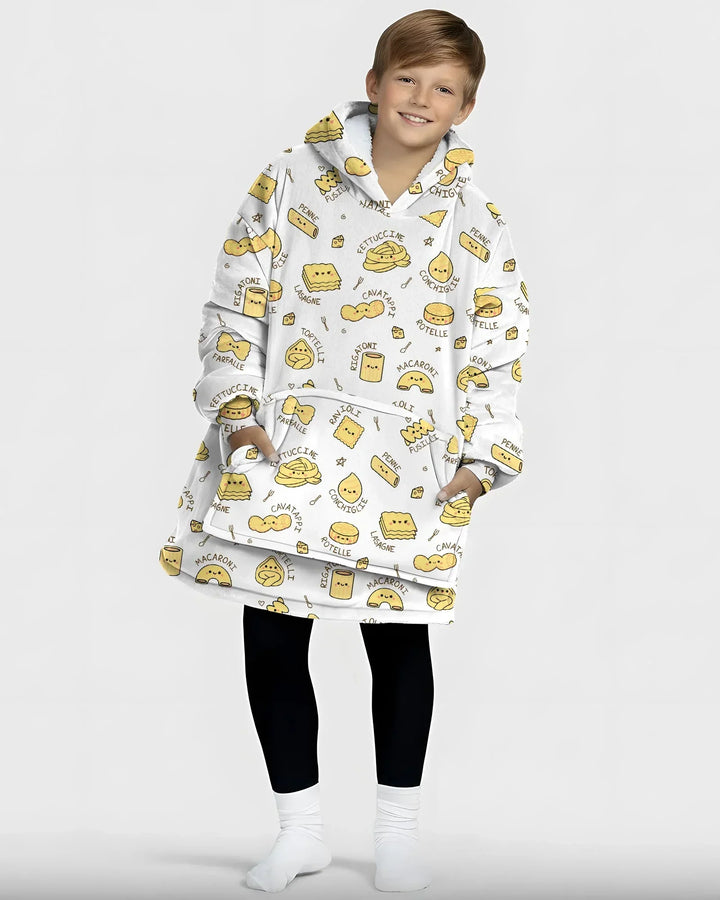 Kawaii Pasta Wearable Blanket Hoodie