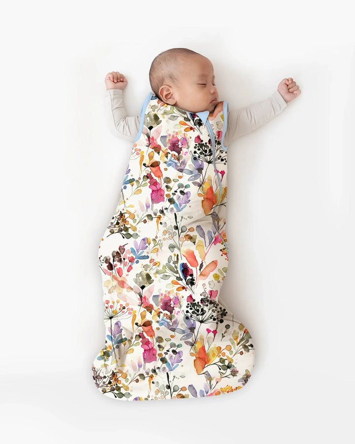 Wildflower Watercolor Garden Bamboo Sleep Bag