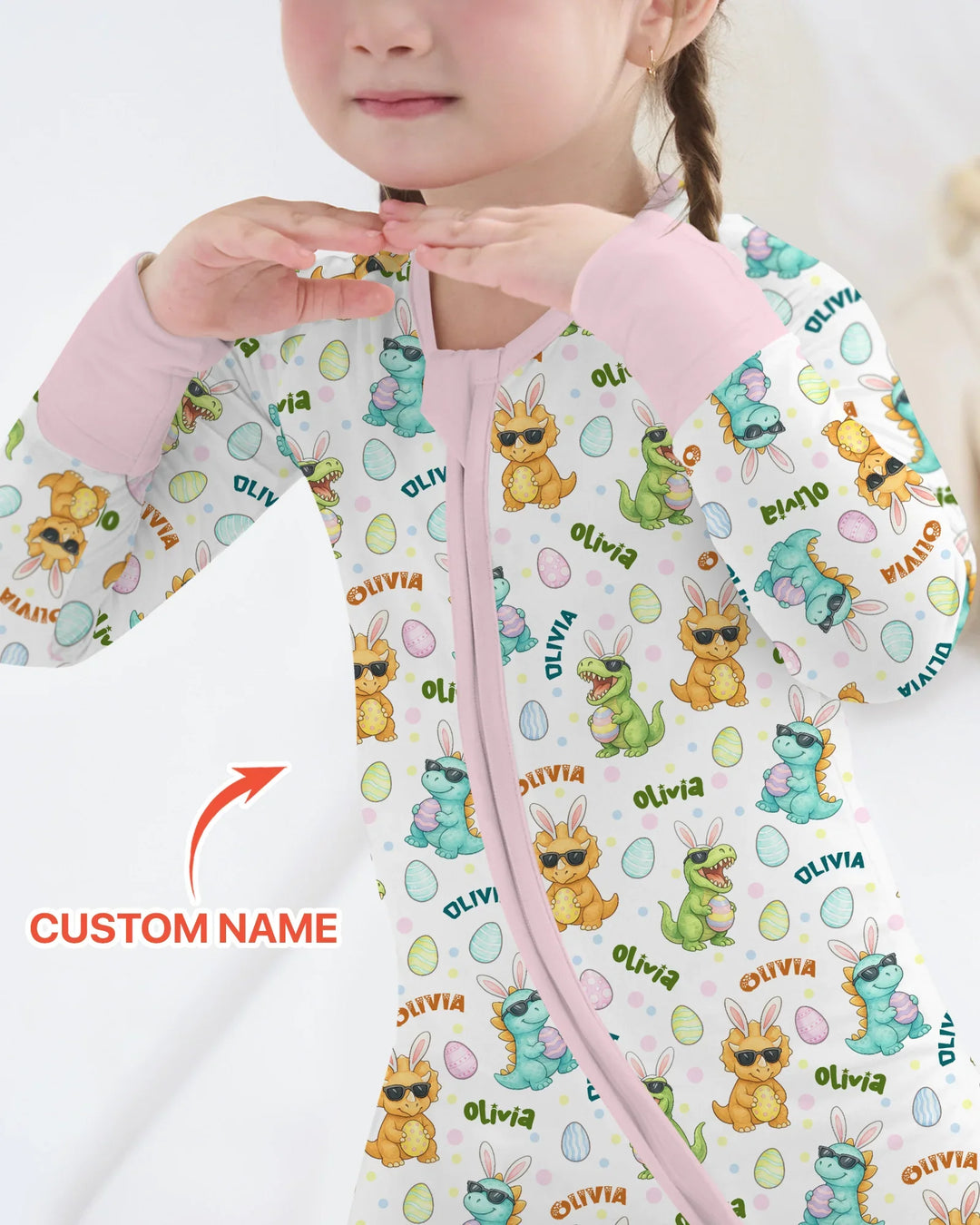 Custom Name Dinosaur on the Hunt Convertible Zippy