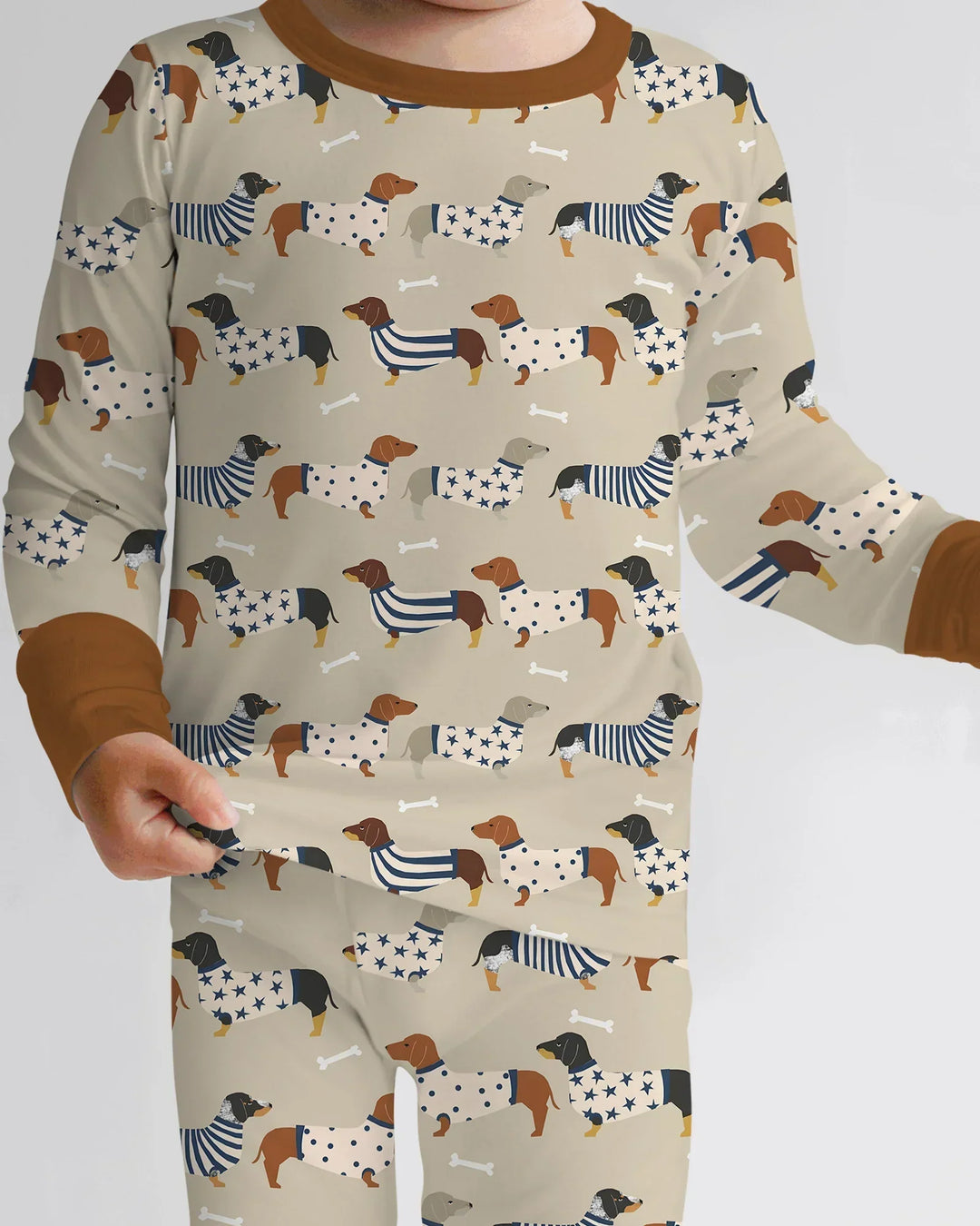 Cute Wieners Two Piece Long Sleeve Pajama Set