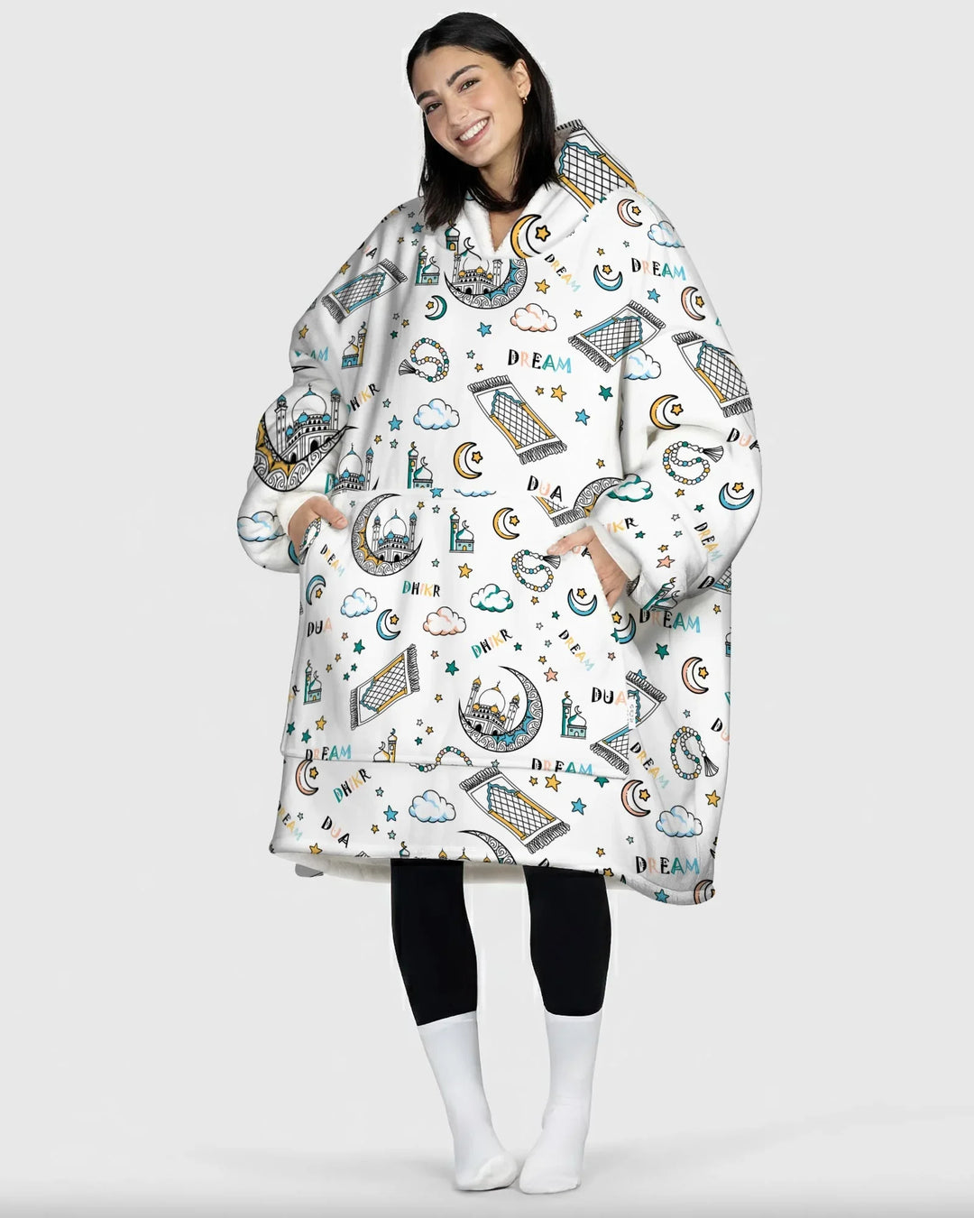 Dua, Dhikr, Dream Matching Family Wearable Blanket Hoodie